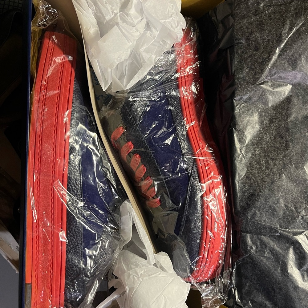 Red and Blue Sneakers
